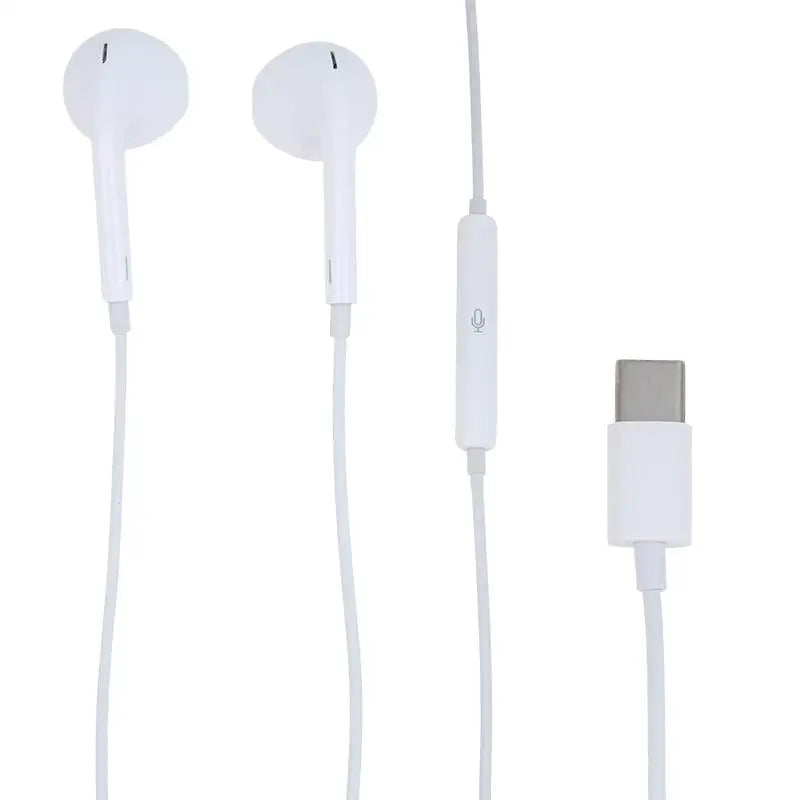 Wired Type-C Earbuds HiFi Stereo Sound & Inline Mic Wired In-Ear Earbuds HIP A2