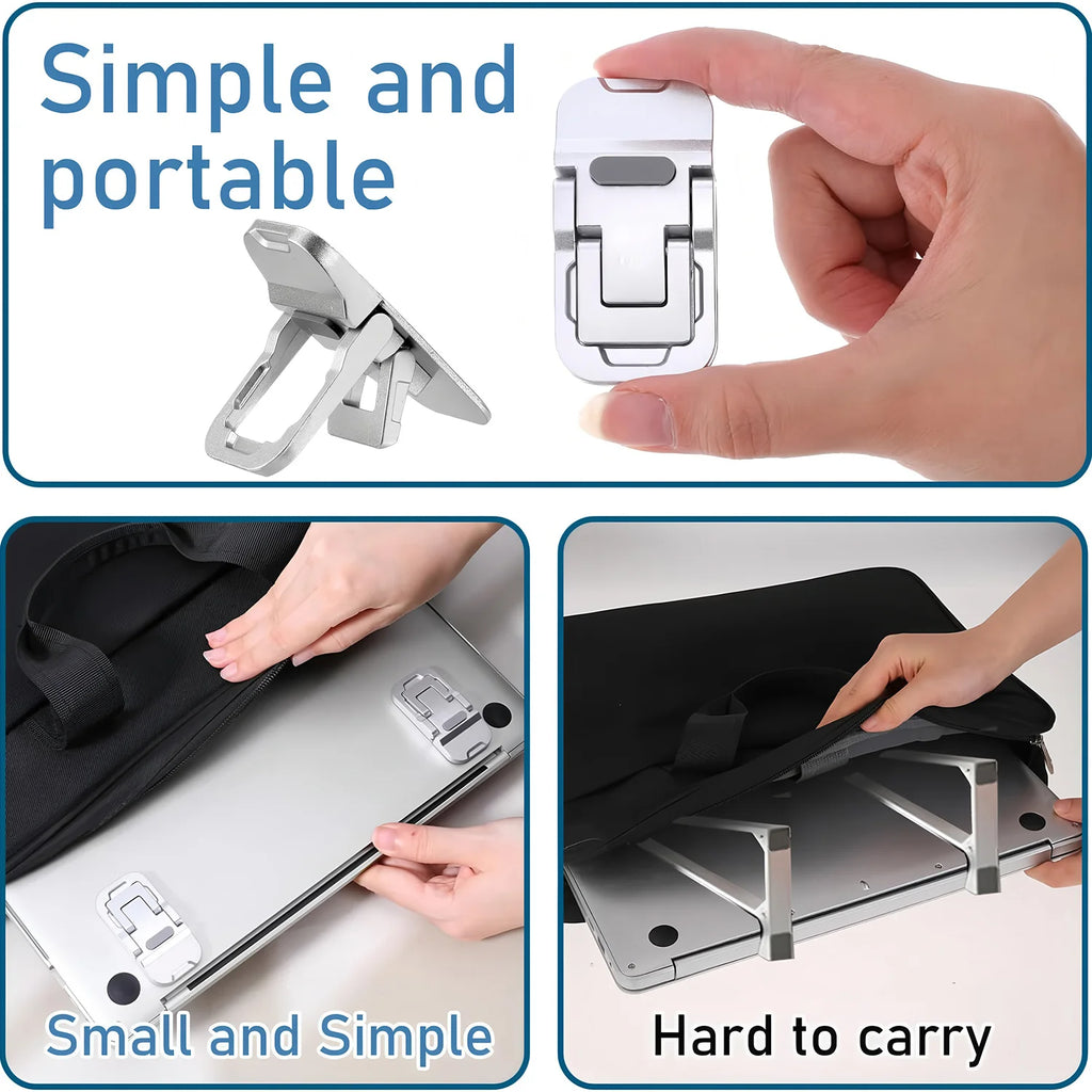 2-Pack Mini Foldable Laptop Stand – Adhesive Keyboard Riser Laptop Stand HIP