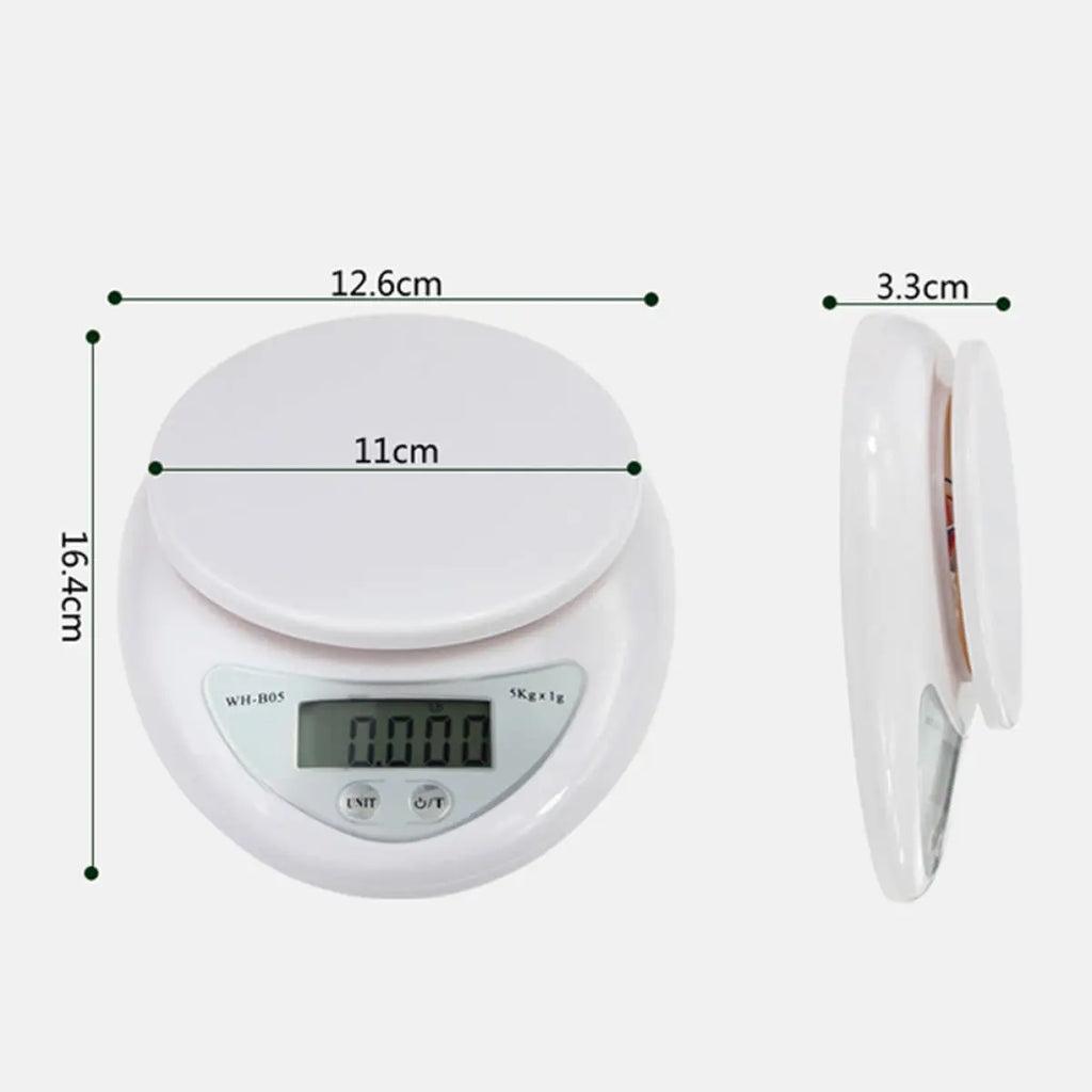 5kg Digital Kitchen Scale – LCD Display, 1g Precision Digital Kitchen Scale HIP