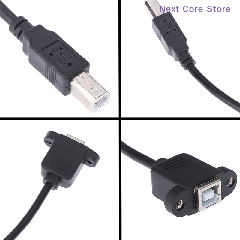 USB 2.0 Panel Mount Extension Cable – Type B Male to Female USB Extension Cable HIP
