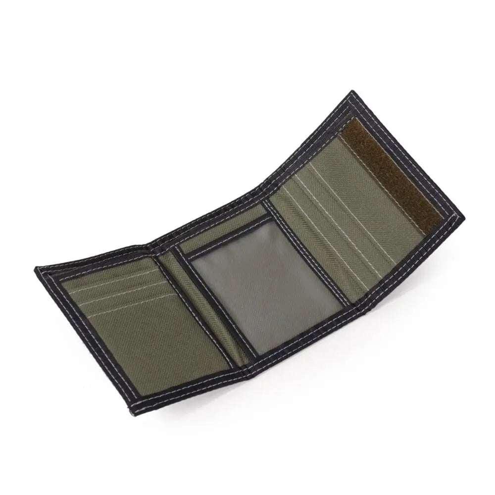 Men's Canvas Trifold Wallet – Card, Cash & Coin Holder Men's Trifold Wallet HIP