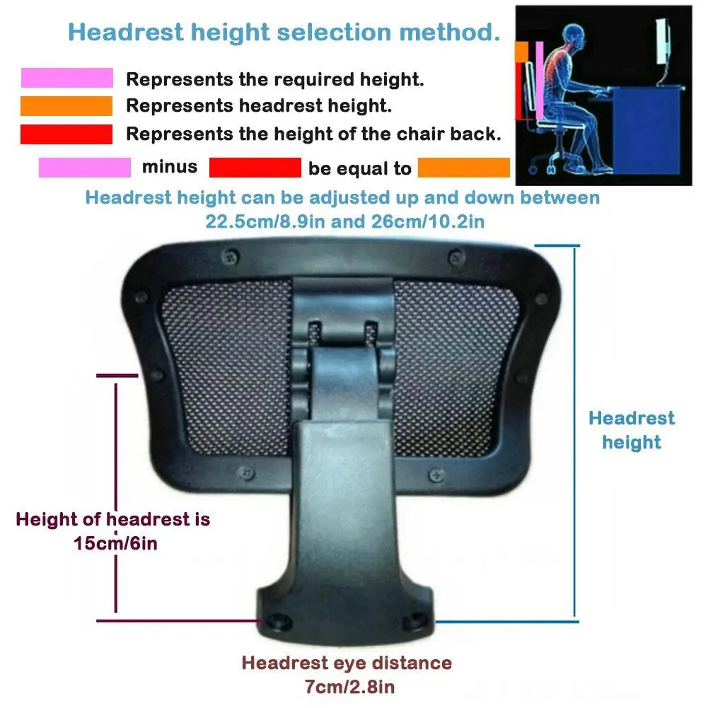 Computer Chair Headrest Pillow Adjustable Headrest for Chair Office Neck Protection Headrest for Office Chair Accessories HIP