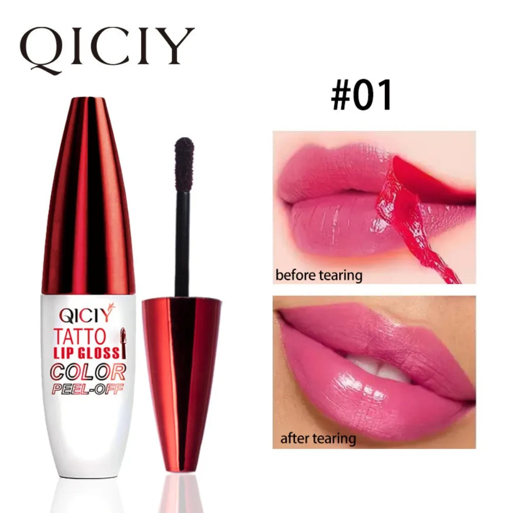 4 Color Liquid Peel-off Lip Gloss Waterproof Long-lasting Matte Lipstick Non-stick Cup Makeup Moisturizing Lip Tattoo Pigment HIP 01