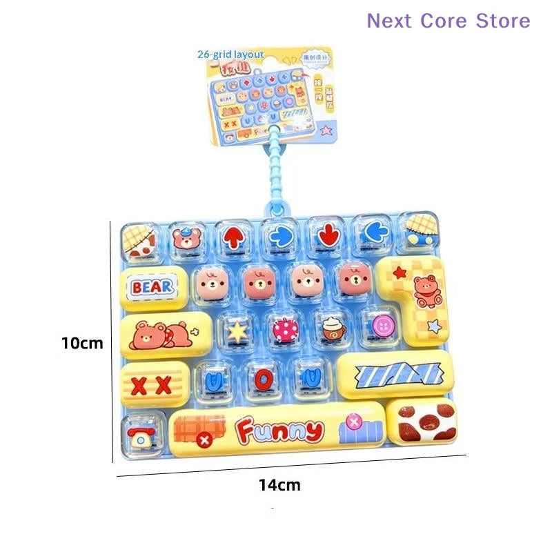 26-Key Fidget Keyboard Toy – Cute Cartoon Pendant & Bag Charm Fidget Toy Pendant HIP
