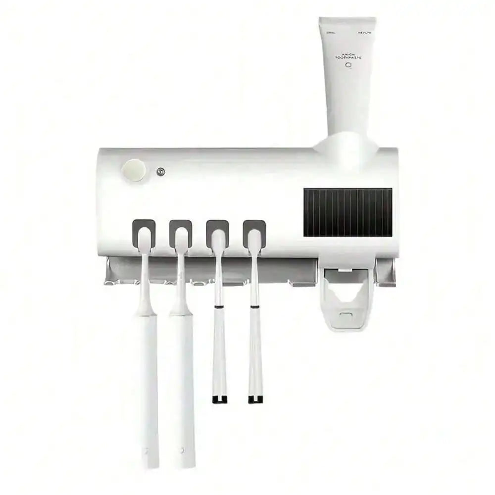 Wall-Mounted Toothbrush Sanitizer & Toothpaste Dispenser Toothbrush Sanitizer HIP white 1