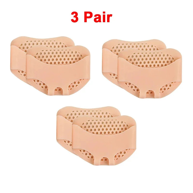 Silicone Metatarsal Pads & Toe Separators | Forefoot Cushions Foot Gel Cushions HIP C723-Nude -3Pairs