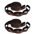2-Pack Reinforced Polyester Hammock Straps – 5-Ring High Load Hammock Straps HIP Orange 2pcs