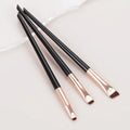 3-Piece Eyeliner & Eyebrow Brush Set – Flat Blade Makeup Brushes Eye Makeup Brush Set HIP C507-black gold