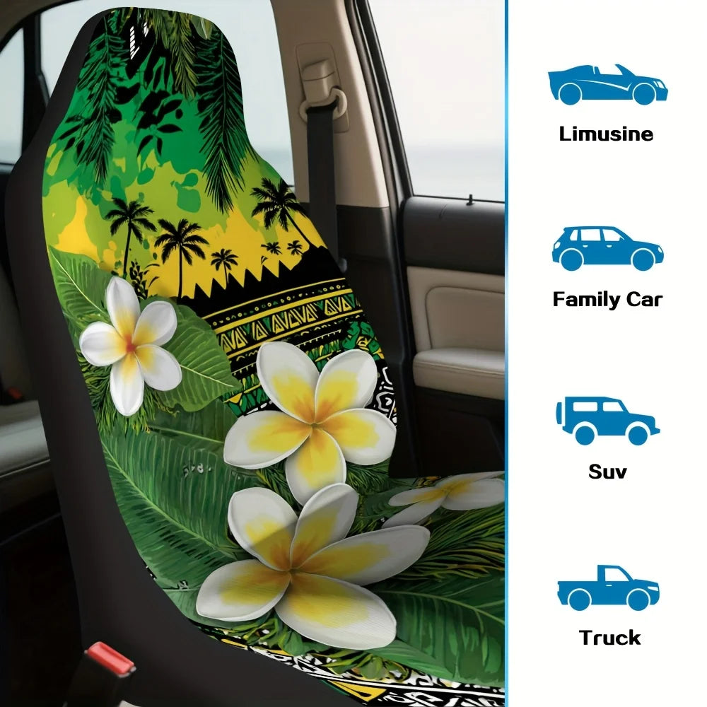Hawaiian Plumeria Car Seat Covers – 2-Pack, All Season Car Seat Covers HIP