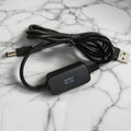 5V to 12V USB Boost Converter Cable for Router & Fan USB Boost Converter Cable HIP Black
