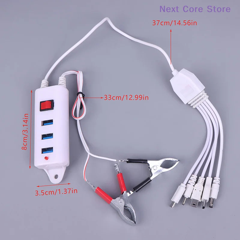 3-Port USB Clip Charger with Switch – Universal USB Hub USB Clip Charger HIP