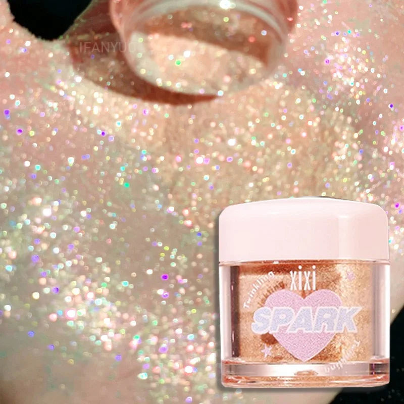 3 Colors Glitter Highlighters Powder Diamond Shimmer Eye Shadow Pearlescent Face Body Brightening Smooth Natural Contour Makeup HIP 18