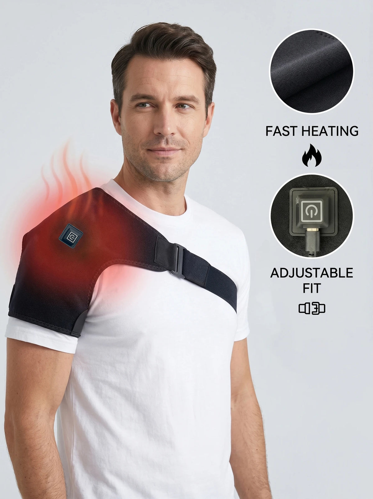 Wearable Heated Shoulder & Neck Massager – 3 Heat Levels Heated Shoulder Massager HIP