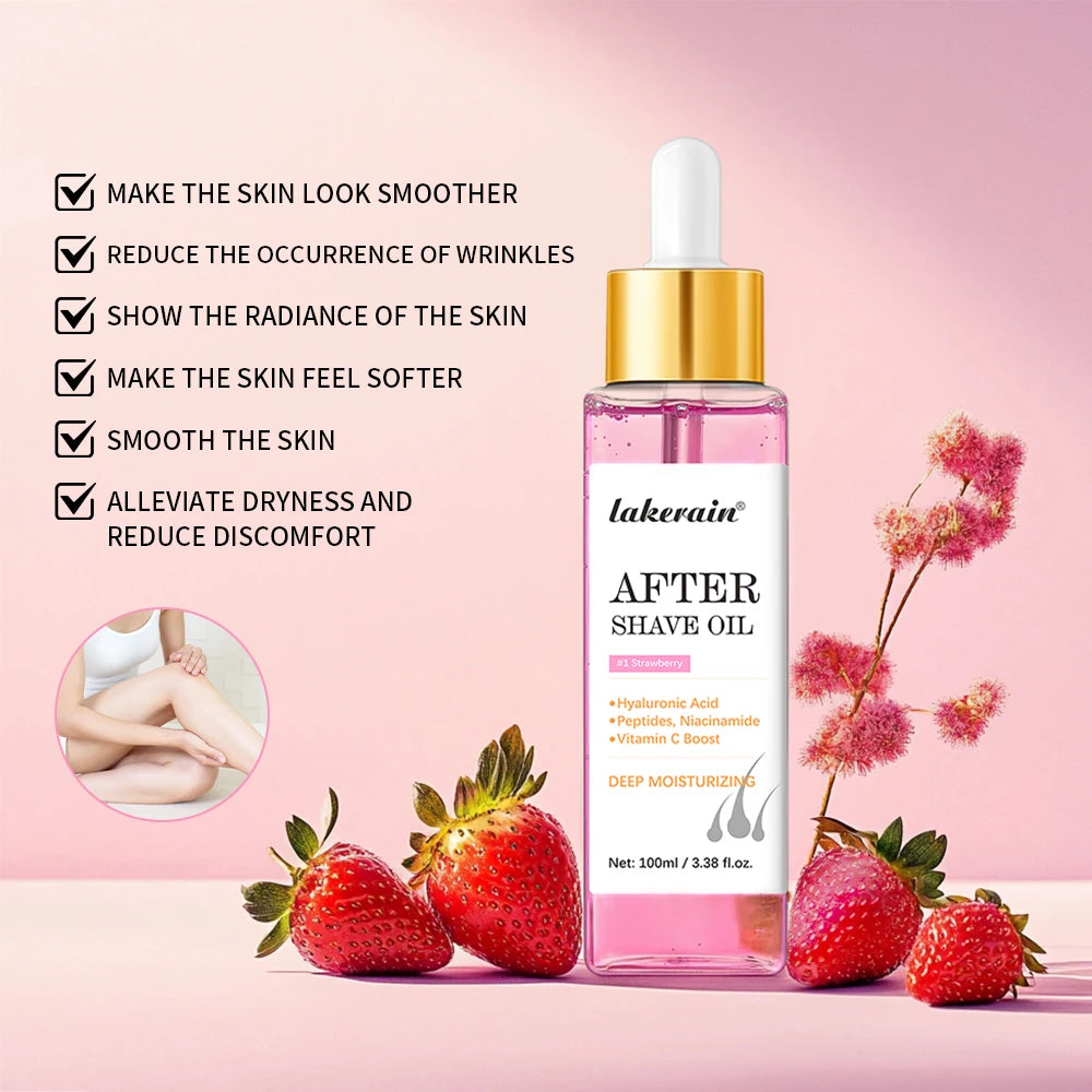 Strawberry After Shave Oil women For Smooth Skin Moisturizes Soft Serve Shave Oil Truly After Shave Oil Strawberry ﻿Skincare HIP