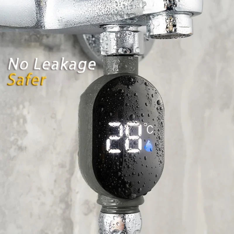 Digital Shower Thermometer LED Display – Water Temp 0–99°C Shower Thermometer HIP