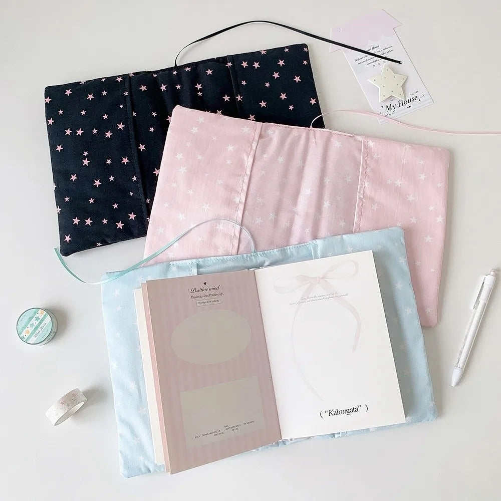 Star Print Book Sleeve – A5 Notebook & Journal Protector Pouch Notebook Sleeve Pouch HIP