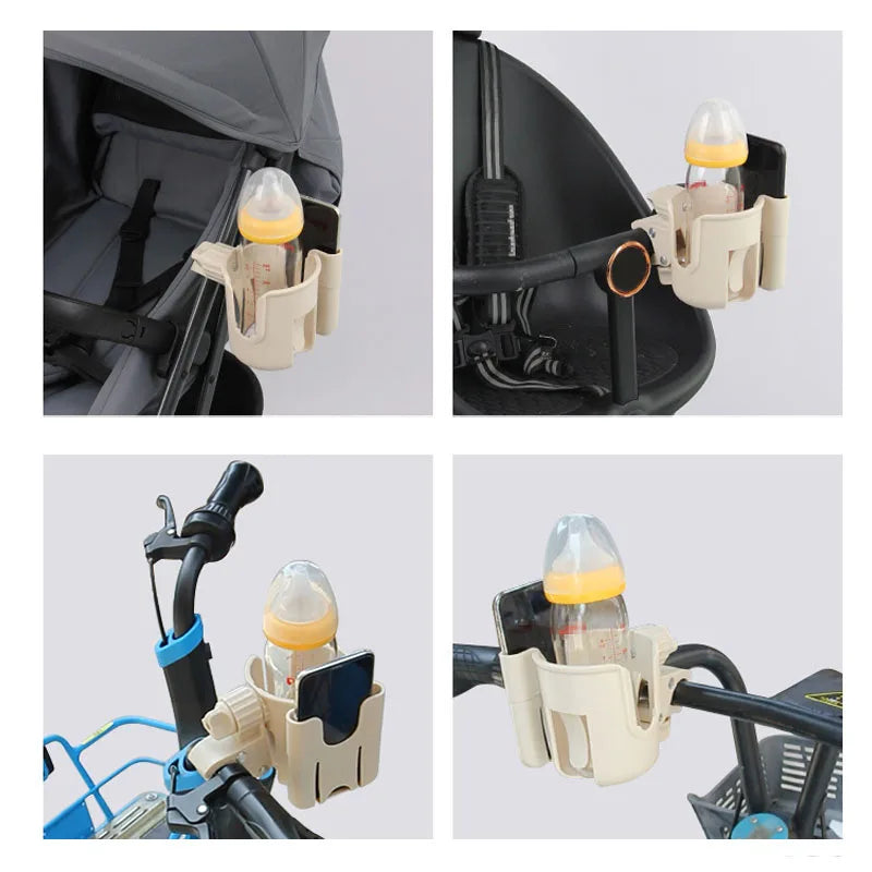 2-in-1 Baby Stroller Cup & Phone Holder – Universal Fit Stroller Cup Holder HIP