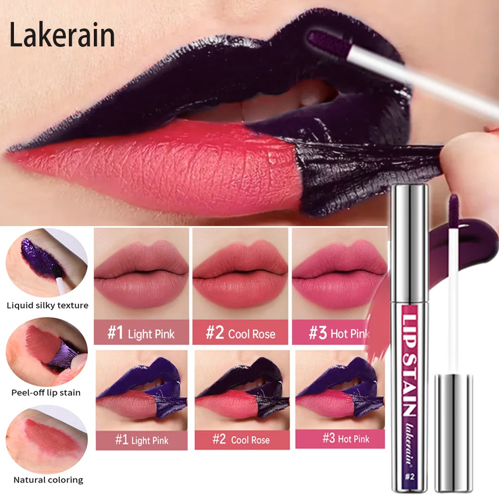 Peel Off Lip Stain Long Lasting Waterproof Reveal Lip Tint Transfer Proof Pink Red Non-stick Cup Lip Stain Makeup Cosmetics HIP