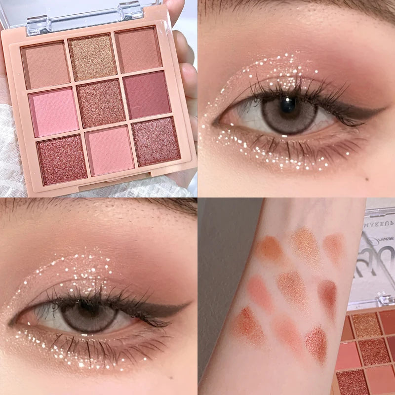 JUJU Dream 9-Color Earth Tone Eyeshadow Palette | Warm Browns Eyeshadow Palette HIP 01