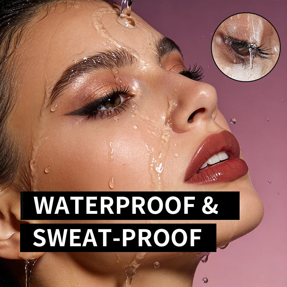 Black Waterproof Mascara 4D Lengthening Curling Volumizing Eyelash Extension Smudge Proof Long Lasting Korean Eye Makeup HIP
