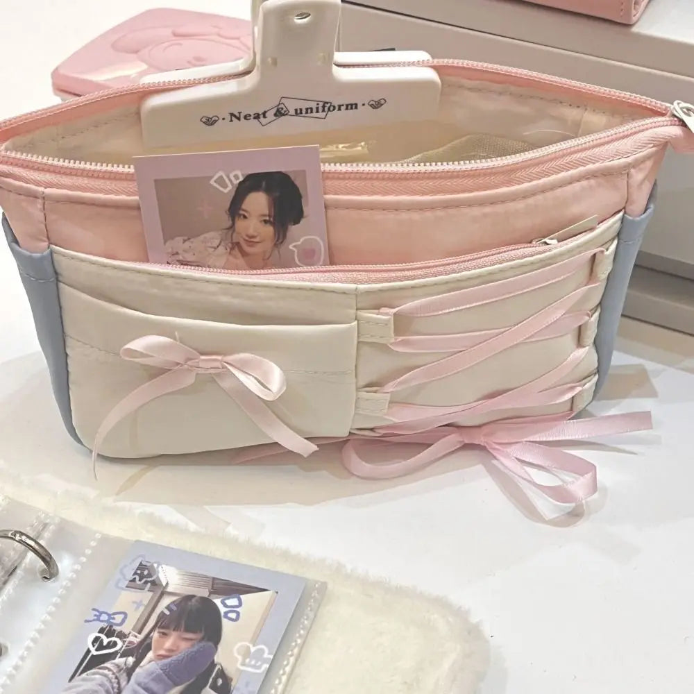 Pink Ballet Bow Pencil Case – Large Capacity Pen Bag Pencil Case HIP
