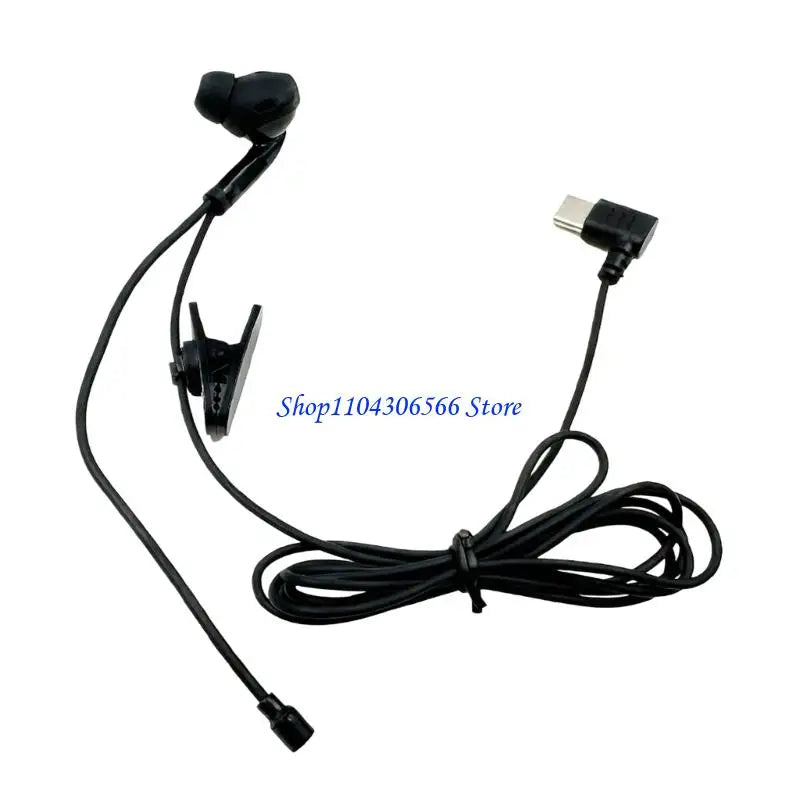 Single Ear Wired Earbud – 3.5mm & USB-C Mono Earphone Wired Mono Earbud HIP