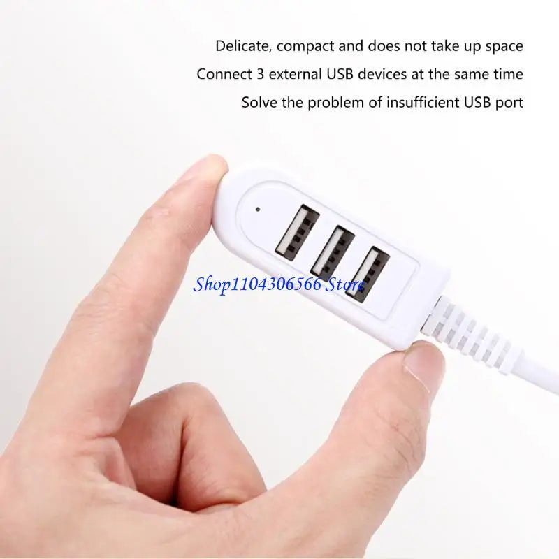 3-Port USB Splitter Hub – 3A Charging & Data Cable USB Splitter Hub HIP