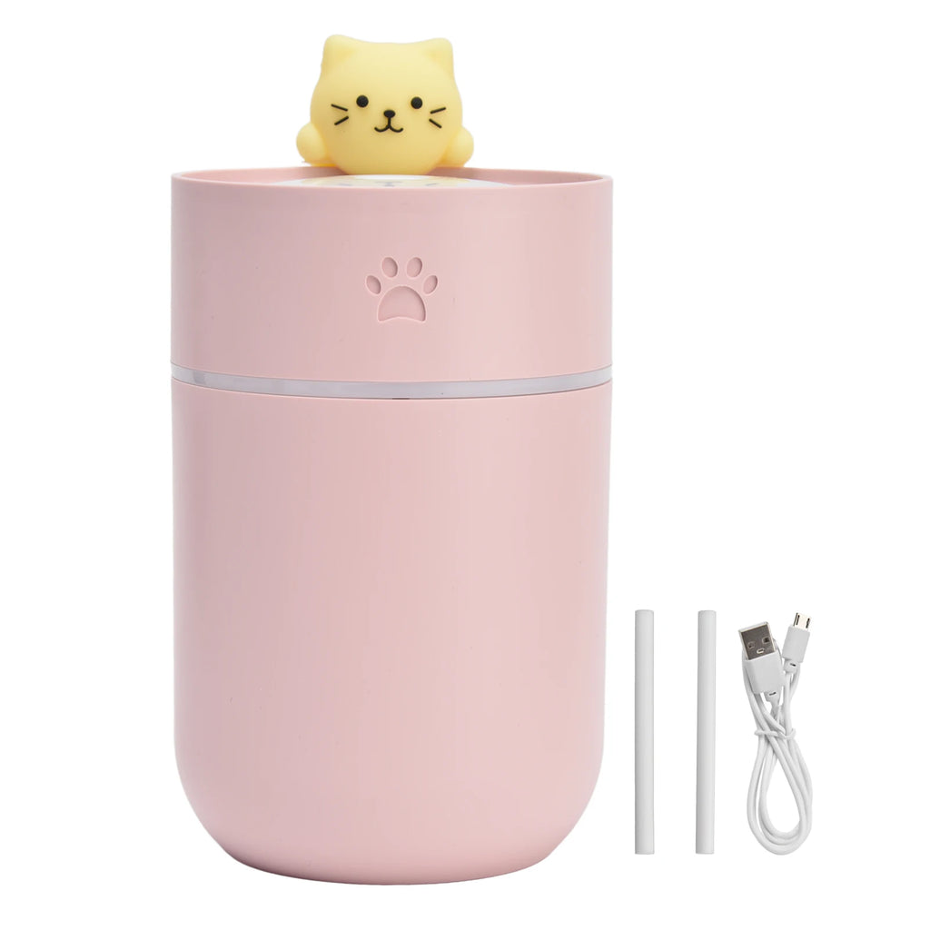 260ml Mini Humidifier USB Charging Humidifier with LED Night Light for Home Portable Mini Humidifier USB Mini Humidifier HIP pink