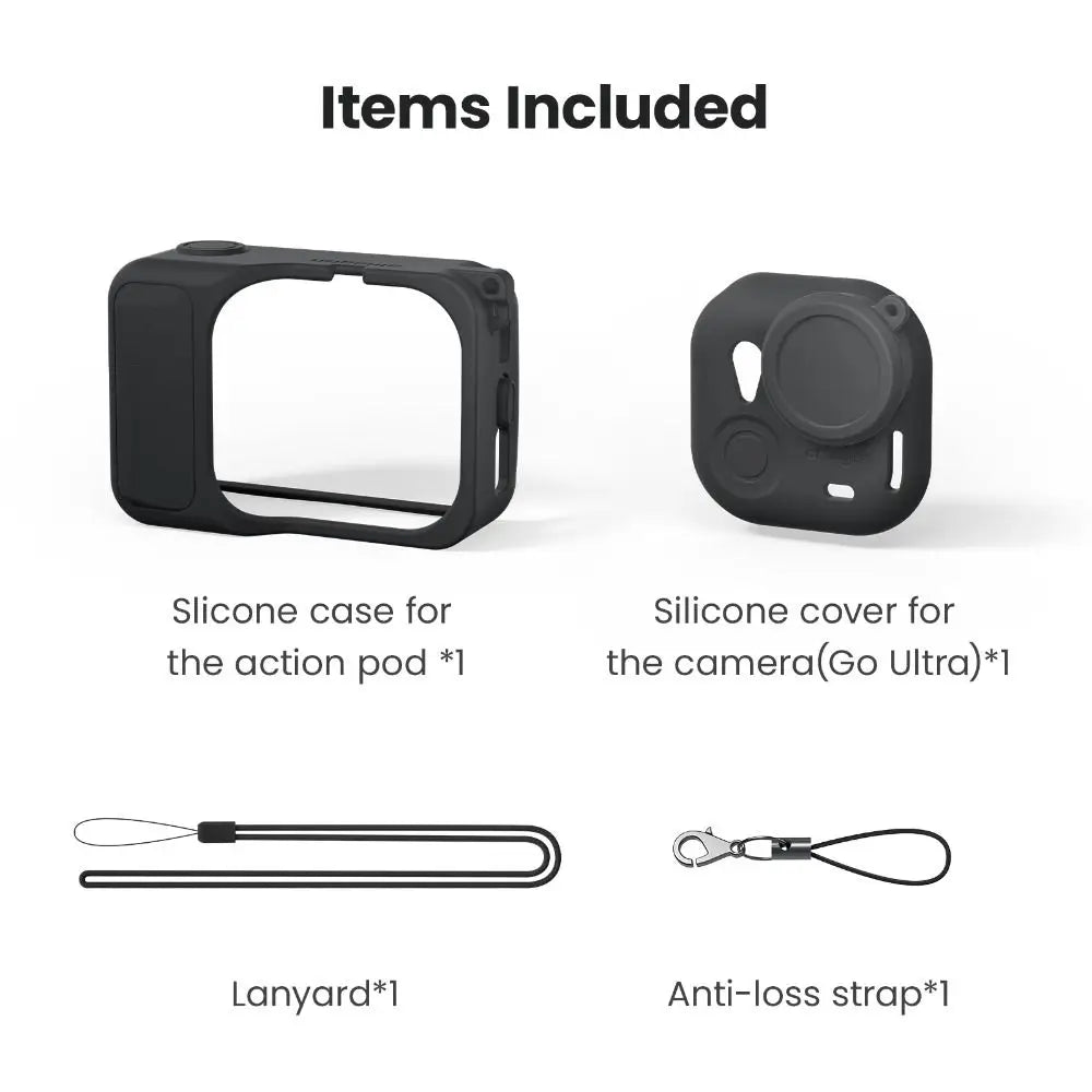Silicone Case & Lens Cap for Insta360 Go Ultra | Anti-Lost Camera Protective Case HIP