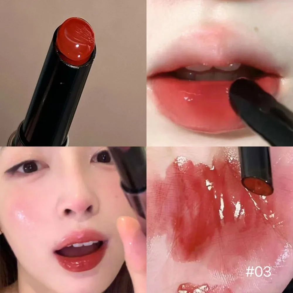 Mirror Glass Lip Glaze Moisturizing Nude Lip Gloss Crystal Juicy Shine Lip Tint Long Lasting Non Fade Tender Girl Lips Cosmetic HIP 03