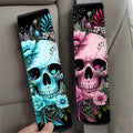 2-Pack Skull Floral Car Seat Belt Covers – Boho Gothic Seat Belt Cover HIP black Other