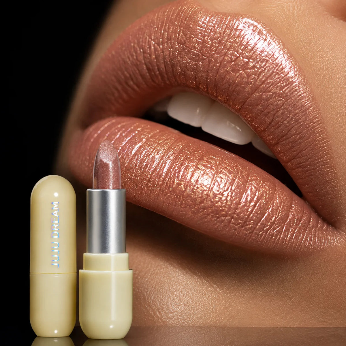 JUJU Dream Metallic Shimmer Lipstick – Waterproof & Hydrating Metallic Shimmer Lipstick HIP