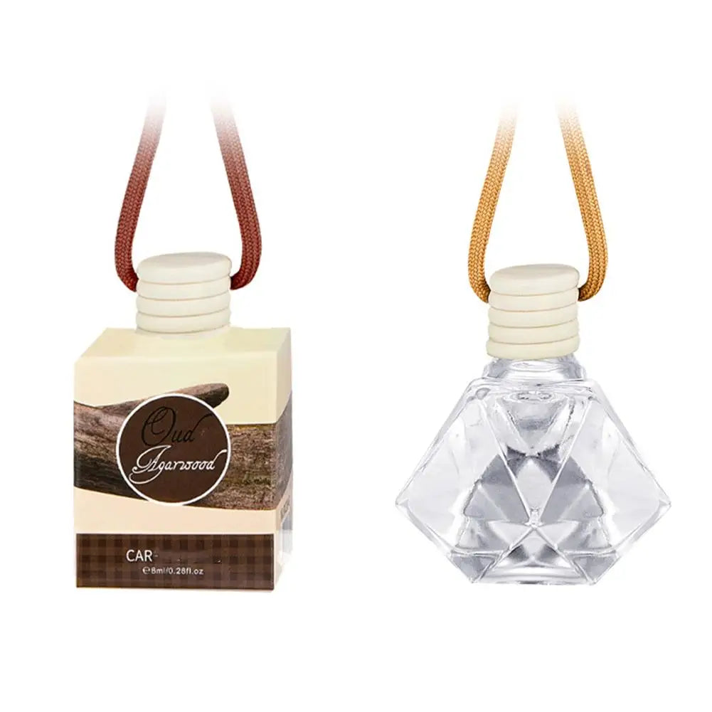 Car Air Hanging Fragrance Oil Diffuser Car Air Freshener Odor Eliminator Long Lasting Aromatherapy Car Decoration 8ml HIP Oud