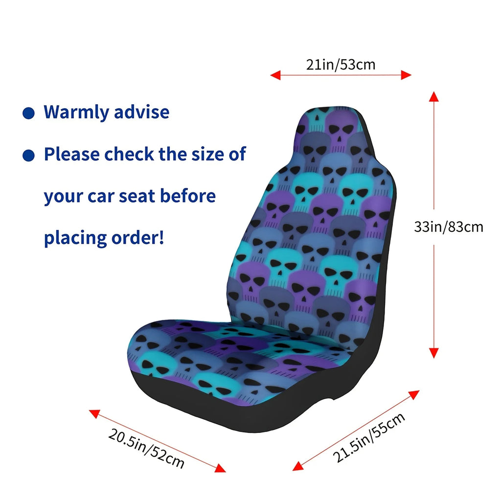 2-Piece Skull Gradient Car Seat Covers – Universal Fit Car Seat Covers HIP