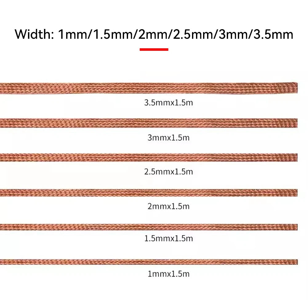 Welding Wire Desoldering Mesh Braid Tape Copper Welding Point Solder Remover Soldering Repair for Electronic PCB Circuit Board HIP