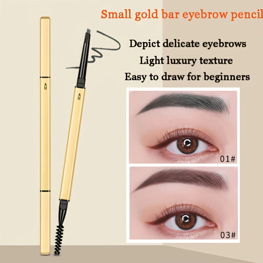 Double Headed Eyebrow Pencil, Extremely Fine, Waterproof, Sweat Resistant, and Long-Lasting HIP