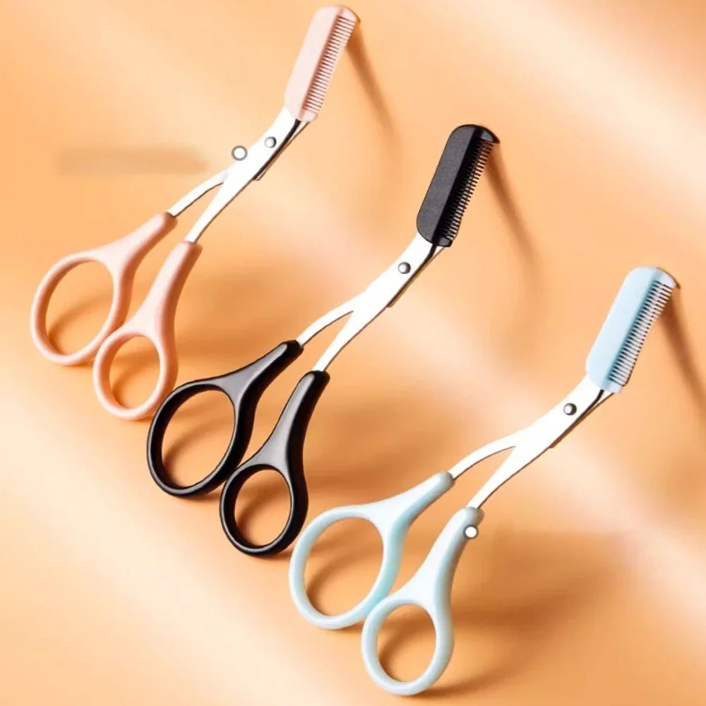 Eyebrow Trimmer Scissor Beauty Products for Women Eyebrow Scissors with Comb Stainless Steel Makeup Tools Beauty Scissors HIP