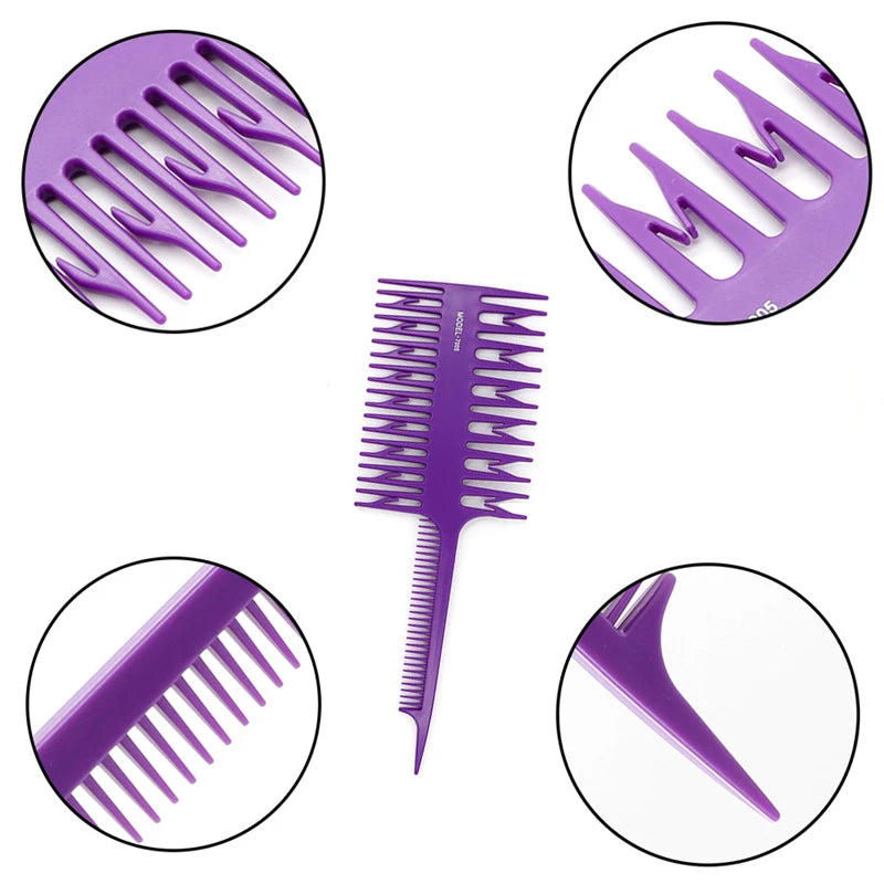 Professional Hair Comb Hair Dyeing Highlight Hair Brush Fish Wide Tooth Zone Comb Barber Hairdressing Comb Hair Styling Tool HIP