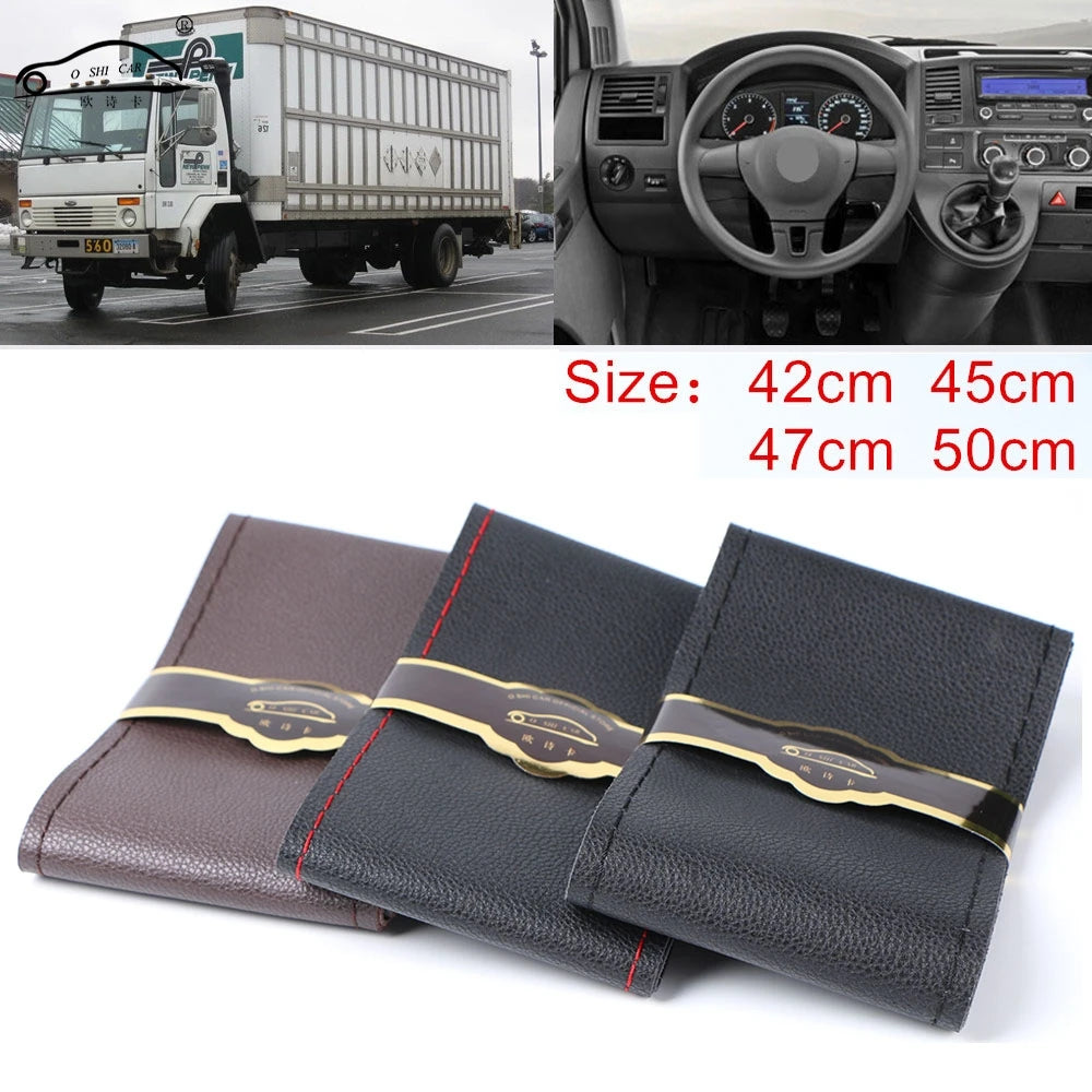 XL Microfiber Leather Steering Wheel Cover – RV Truck 42–50cm Steering Wheel Cover HIP