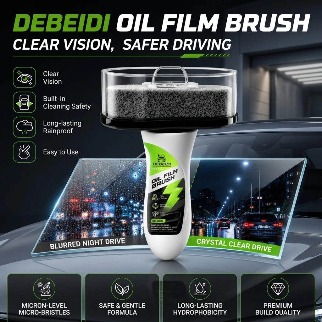 Car Glass Oil Film Cleaning Brush Agent Powerful Windshield Cleaner Rain Fog Proof Glass Sponge Water Spots Auto Removal Oil HIP
