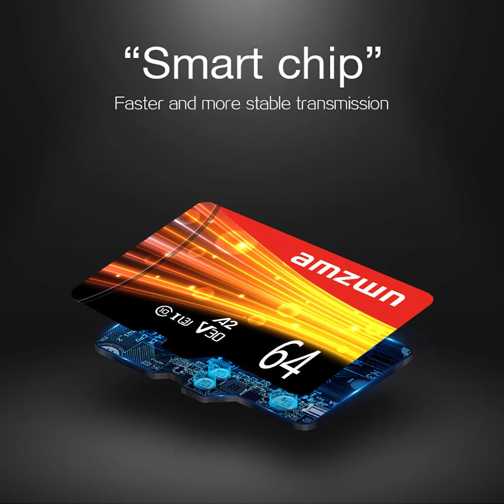 Micro SD TF Card 32GB 64GB 128GB Class 10 U3 A2 V30 | amzwn Flash Memory Card HIP