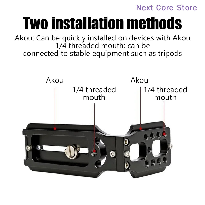 Camera L-Bracket Quick Release Plate | Aluminum Alloy 1/4" Screw Camera L-Bracket Plate HIP