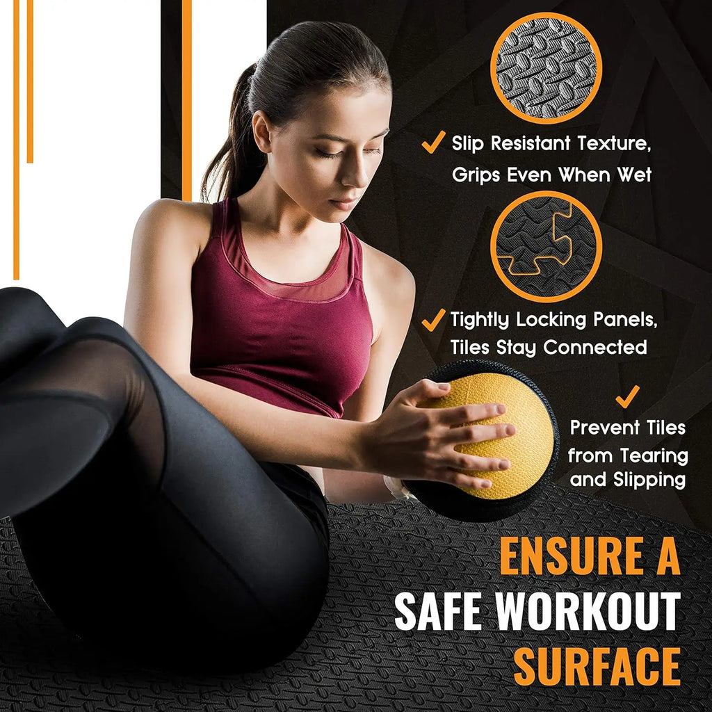 16-Piece Interlocking EVA Foam Gym Floor Mat – Anti-Slip Interlocking Foam Mat HIP