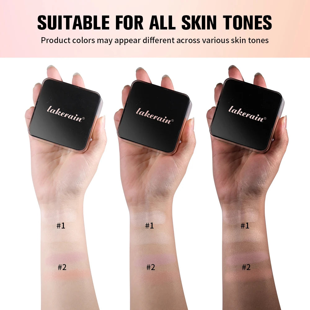 2/3Pcs Loose Setting Powder & Correcting Powder with Brush Duo Oil Control Brightening Long Lasting Face Cosmetics HIP