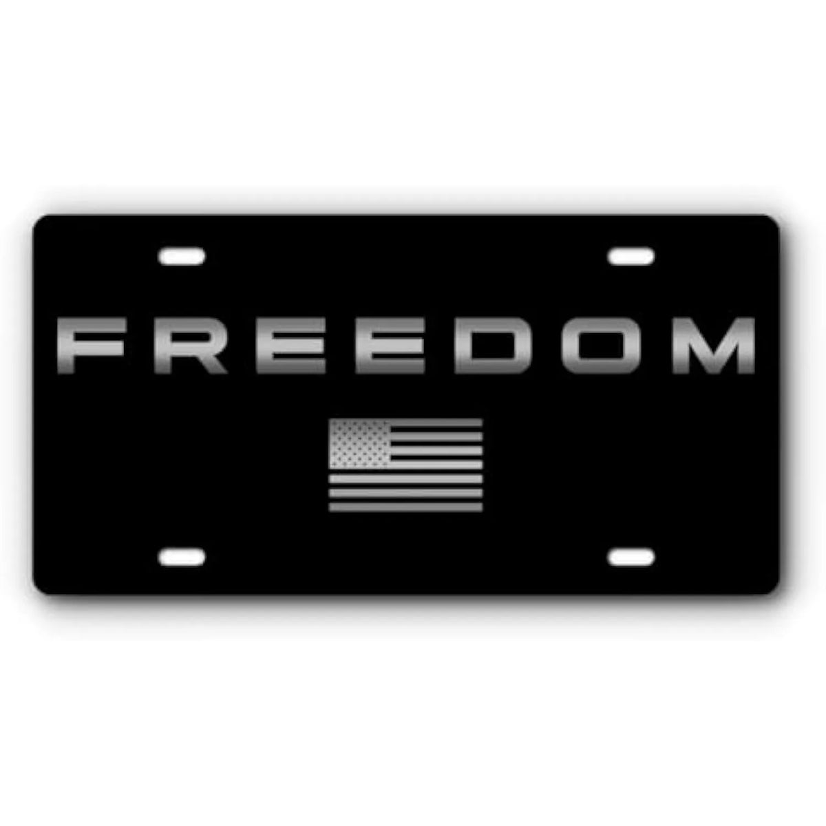 Freedom American Flag Aluminum License Plate | Patriotic Vanity Vanity License Plate HIP 1
