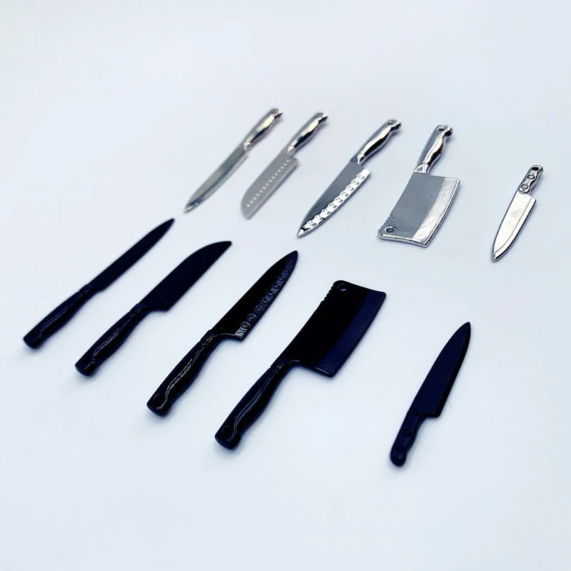 1:12 Dollhouse Mini Knife Set – Kitchen Utensil Accessories Dollhouse Accessories HIP