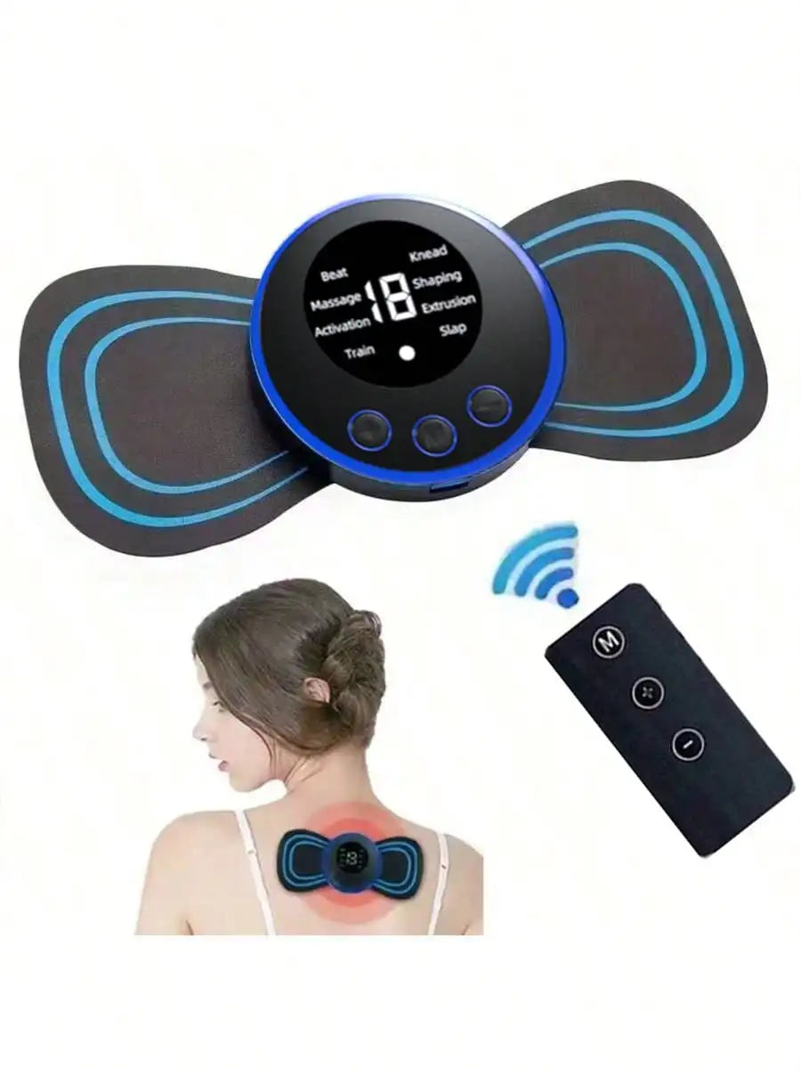 EMS Neck & Back Massager – Portable Rechargeable Gel Pad EMS Neck Massager HIP