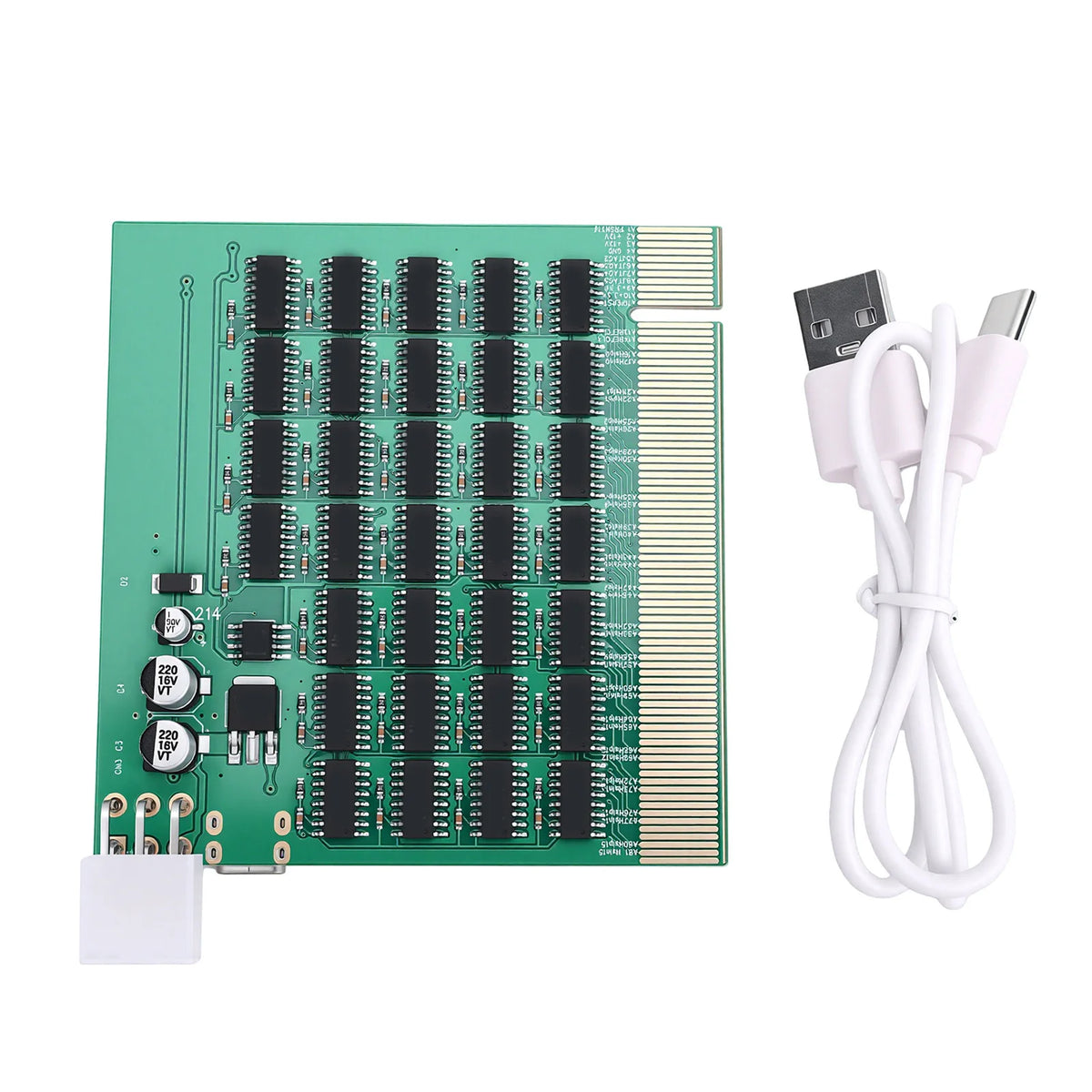 PCIe 16X Slot Tester PCIe 16X Test Card with Light PCI Express Slot Motherboard Diagnostic Tester Support Type C Power Supply HIP Blue