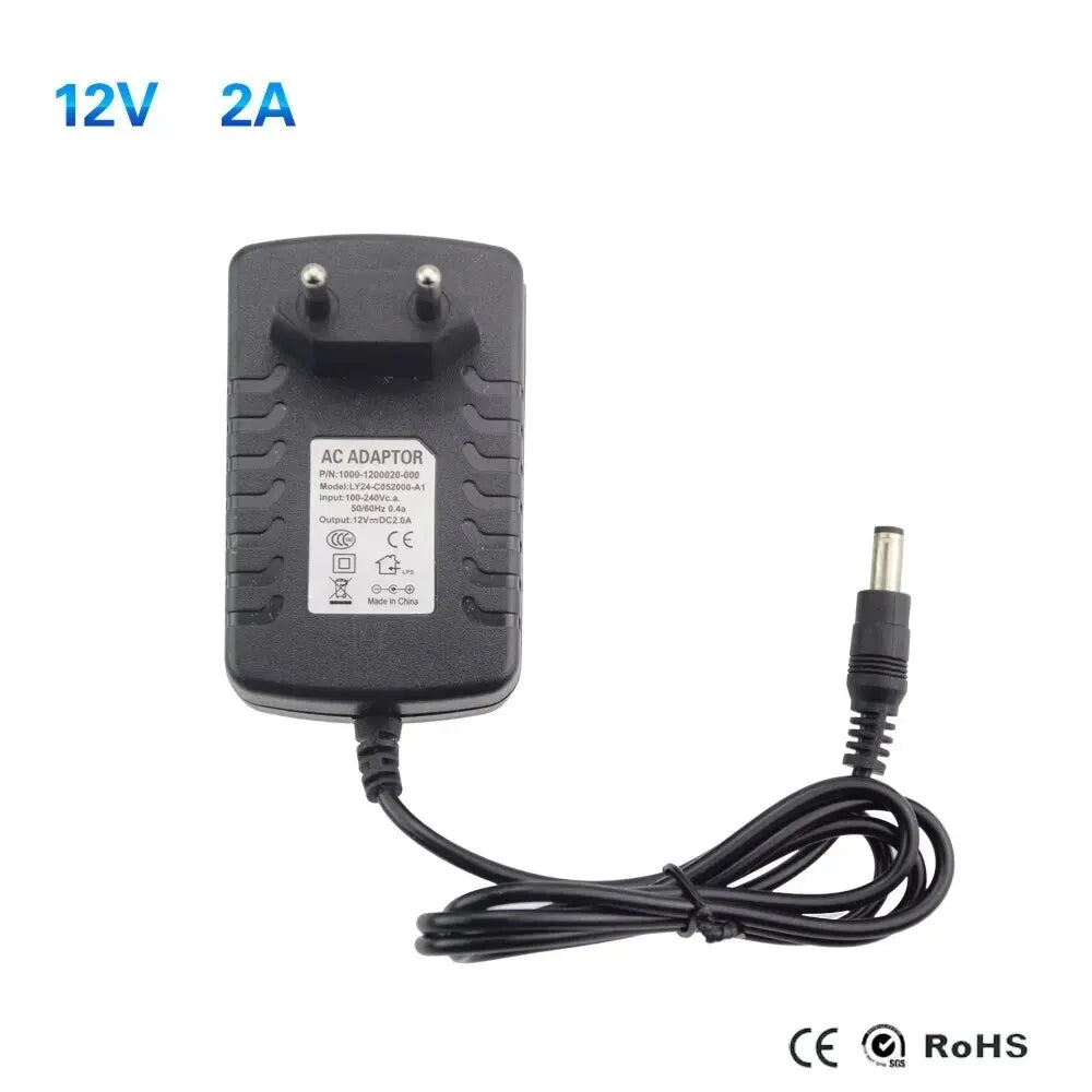 12 Volt Power Supply Transformer Converter AC 100-240V To DC 12V EU US Power Adapter Source Charger DC12V 1A 2A 3A LED Driver HIP