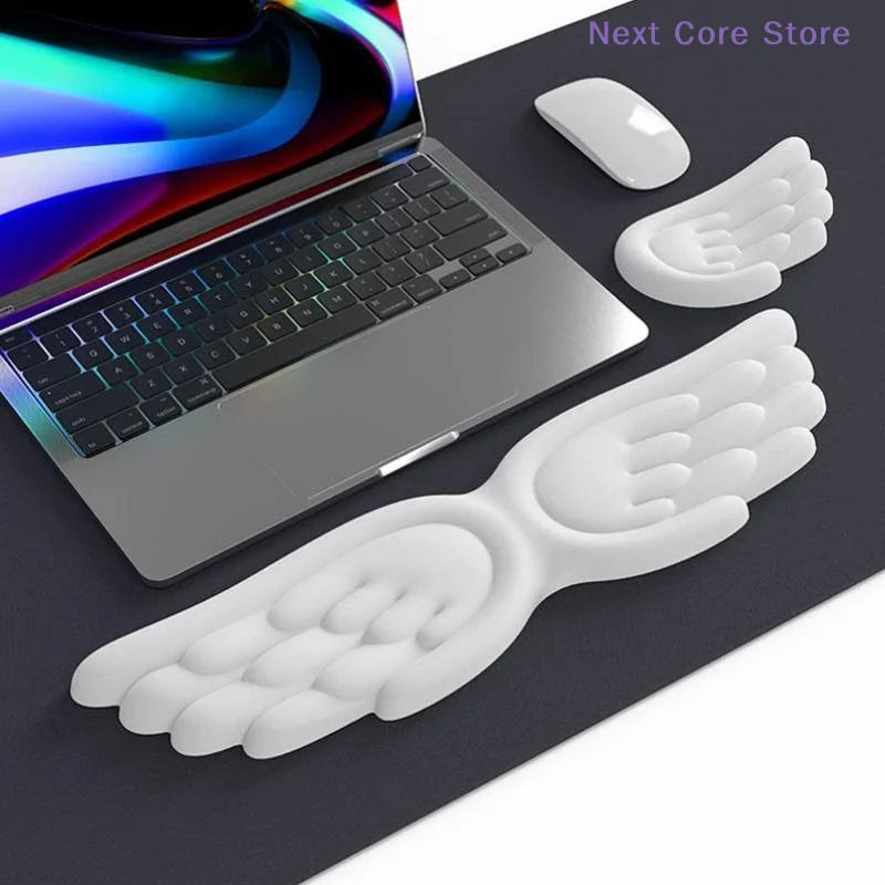 Angel Wings Memory Foam Keyboard & Mouse Wrist Rest Wrist Rest Pad HIP